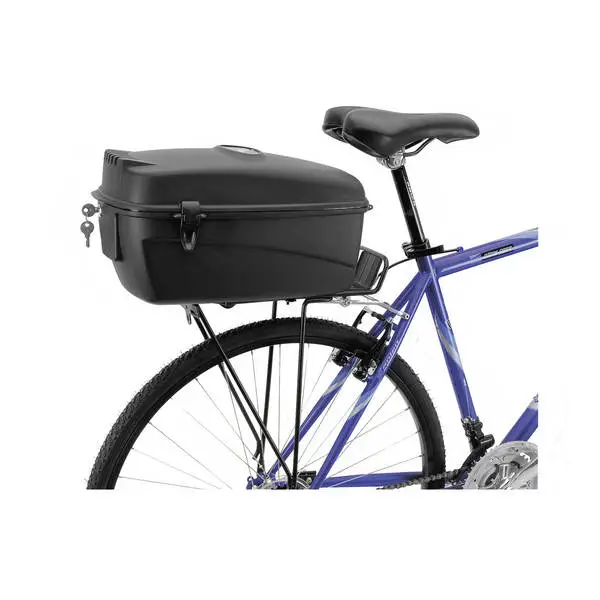 M-WAVE Fahrradkoffer/Topcase "M-WAVE AMSTERDAM BOX L", Kunststoff, schwarz, zur Montage auf dem Gepäckträger, 17 l Fassungsvermögen, mit AM-Sticker, absperrbar, AM – Bild 3