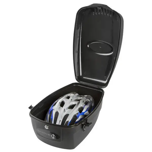 M-WAVE Fahrradkoffer/Topcase "M-WAVE AMSTERDAM BOX L", Kunststoff, schwarz, zur Montage auf dem Gepäckträger, 17 l Fassungsvermögen, mit AM-Sticker, absperrbar, AM – Bild 2