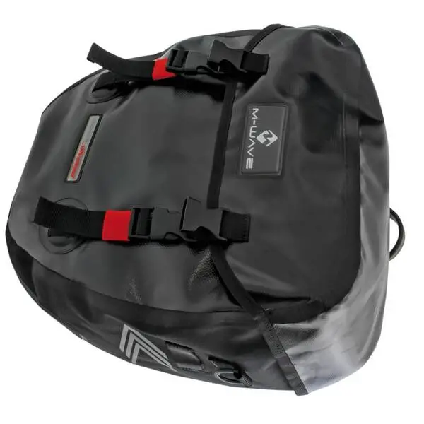 M-WAVE wasserdichte Gepäckträgertasche "ALBERTA" mit Deckel, matt-schwarz, mit R&K Twist Befestigungssystem, Inhalt ca. 2x20 Liter