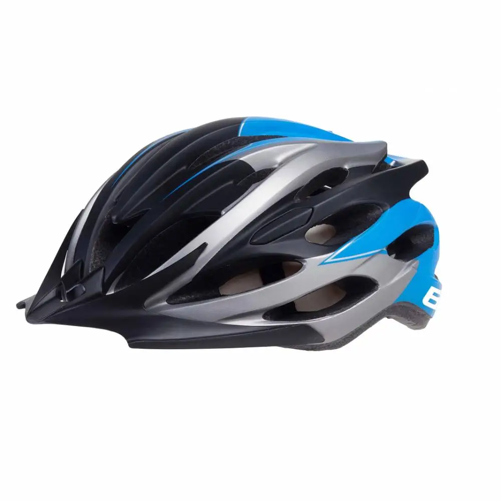 B-RACE HELM IN-MOLD SCHWARZ/BLAU/GRAU M 54/58 – Bild 2