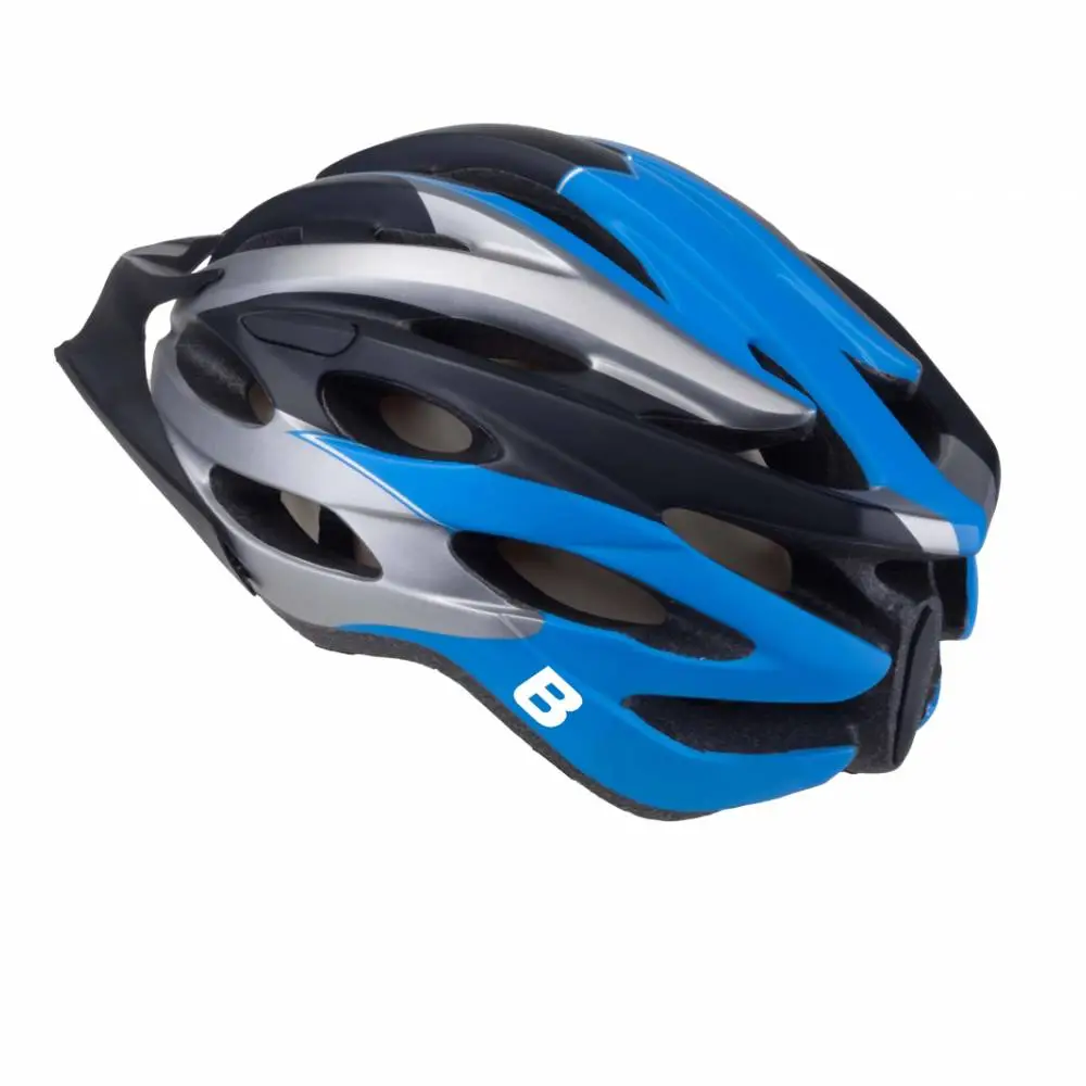 B-RACE HELM IN-MOLD SCHWARZ/BLAU/GRAU M 54/58 – Bild 3