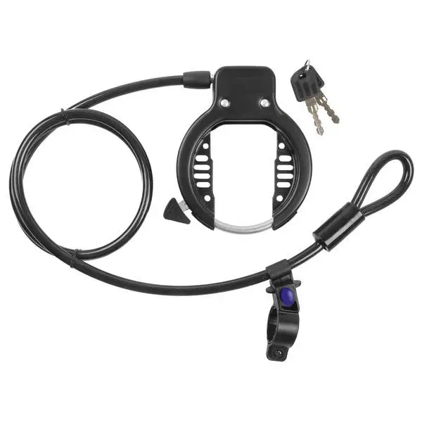 M-WAVE Rahmenschloss mit Kabel Ringloop