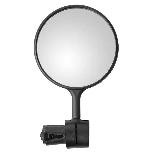 Fahrradspiegel, Glaslinse 78 mm, schwarz, Befestigung am Lenkerende durch Innenklemmung, MV