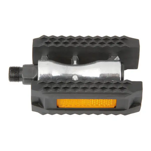 Alu - Blockpedal, schwarz, 9/16" Achse, mit Reflektor mit deutschem Prüfzeichen, MV