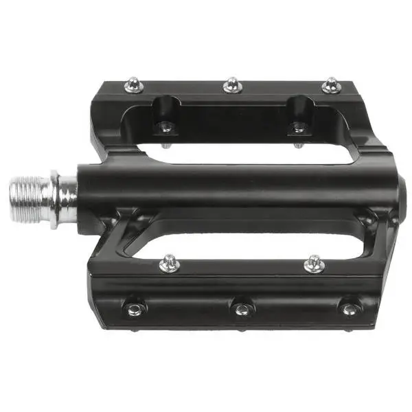 M-WAVE BMX-Pedal "FLAT", Alu, schwarz, silberne 9/16" Achse, silberne Pins, auf M-WAVE-Karte