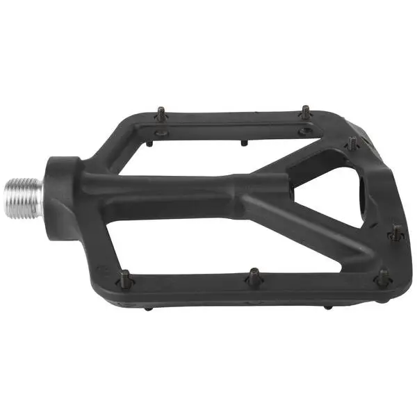 M-WAVE MTB-Pedal >Freedom CS<, sehr flacher und großer Kunststoffkörper mit wechselbaren Metallpins, 9/16" Achse, gedichtete Industriekugellager, schwarz, Trittfläche 110 x 120 mm, auf M-Wave Karte