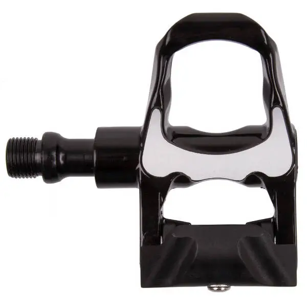 M-WAVE Renn-Clipless-Pedal >Drag R1<, schwarzer Alu Körper, schwarze CRMO-Achse, Kugellager, mit Schuhplatten, LOOK KEO kompatibel, auf M-WAVE Karte