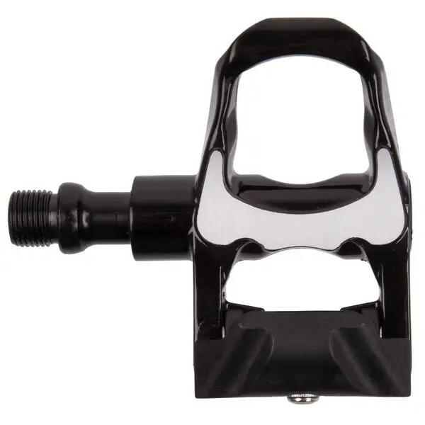 M-WAVE Renn-Clipless-Pedal, schwarzer Alu Körper, schwarze CRMO-Achse, Kugellager, mit Schuhplatten, LOOK KEO kompatibel, MV