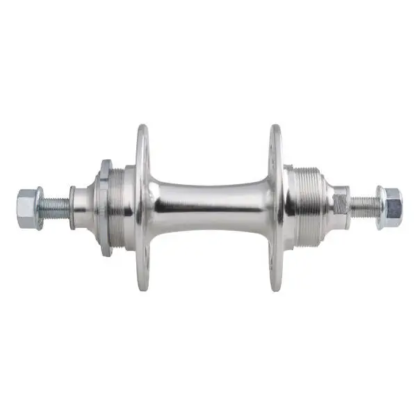 Bahn-Nabe, Alu, HR, 32 Loch, silber poliert, FIX/FREE, OLD: 120 mm, mit Muttern, ohne Zahnkranz, MV