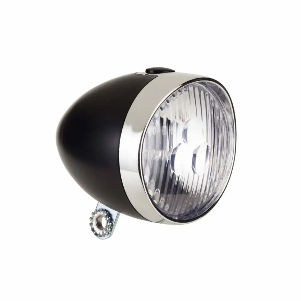 FRONTLICHT RETRO KUNSTSTOFF 60 MM SCHWARZ 3 LED 2 F.