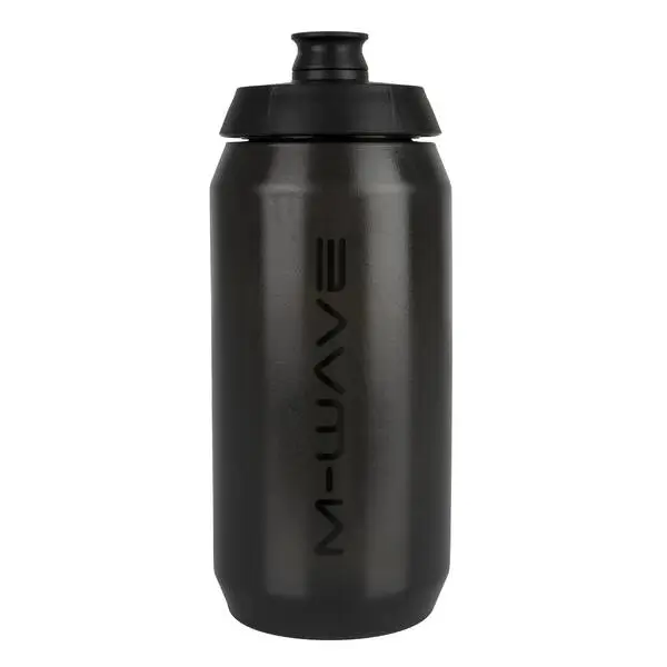 M-WAVE Trinkflasche M-WAVE >PBO 550<, Kunststoff, 550 ml, schwarz/schwarz/schwarz transparent, auf Karte
