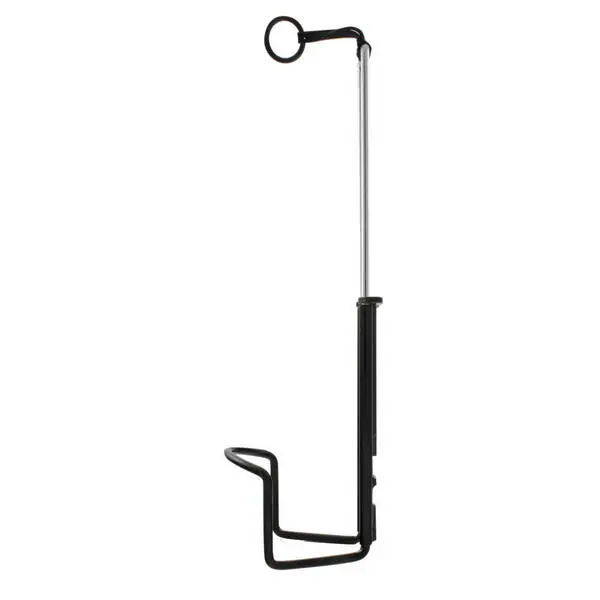 Flaschenhalter, Alu, schwarz/silber, für 1500 ccm PET-Flaschen mit Durchmesser ca. 88 mm, Höhe an Flasche anpassbar, schwarz, im PE-Beutel – Bild 5