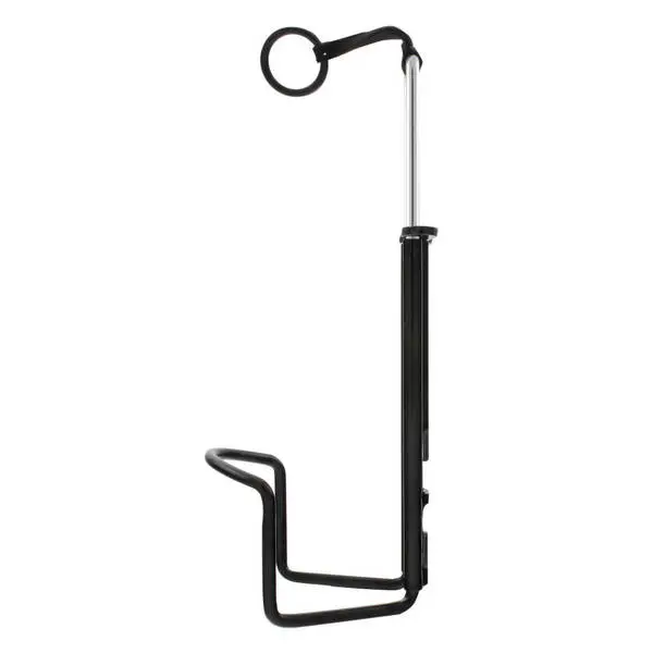 Flaschenhalter, Alu, schwarz/silber, für 1500 ccm PET-Flaschen mit Durchmesser ca. 88 mm, Höhe an Flasche anpassbar, schwarz, im PE-Beutel – Bild 4
