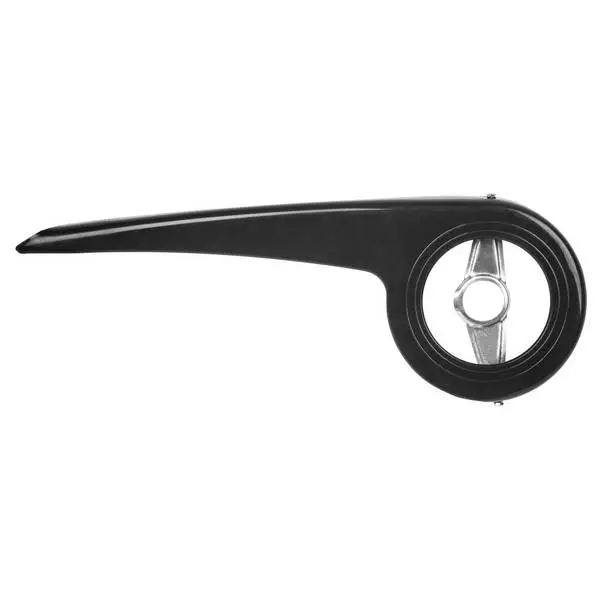 Kettenschutz, für 33 - 38 Zähne, Länge 510 mm , Höhe 180 mm, Kunststoff - schwarz, incl. silbernem Stahlhalter und Schrauben, MV