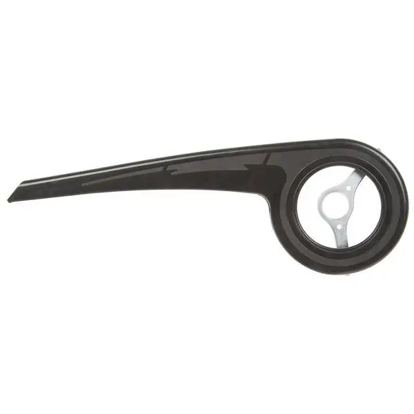 Kettenschutz, für 38 - 40 Zähne, Länge 550 mm , Höhe 180 mm, Kunststoff - schwarz, incl. silbernem Stahlhalter und Schrauben, MV