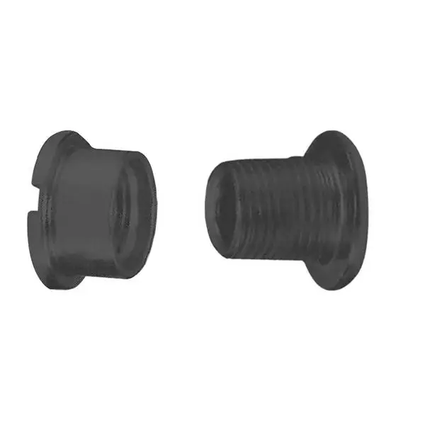Kettenblattschrauben- und muttern,für brose System, Schraube M8x0.75x8.5L, Mutter M8x0,75x5.5L, Stahl, schwarz, 1 Set = 4 Schrauben + 4 Muttern im PE-Beutel