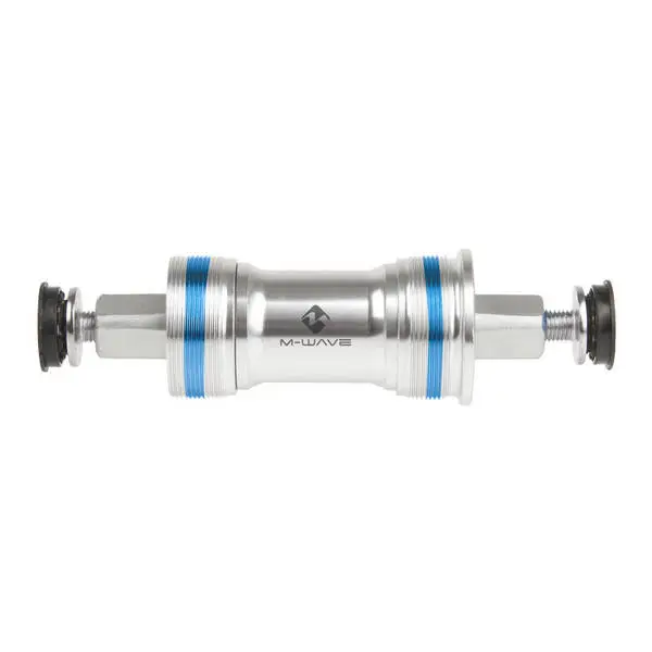 M-WAVE Kompakt-Innenlager >Carousel BB BSA SQ< M-WAVE, für 68 mm Innenlagergehäuse, L1: 110.5 mm, L2 20.5 mm, passend für Shimano Werkzeug, beschichtete Stahllachse / silberne Alu-Schalen, JIS, gedichtete Industriekugellager, EK