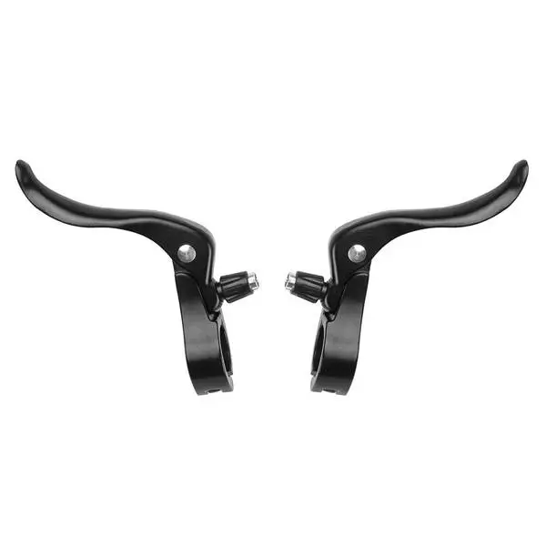 Zweit-Bremshebel, Alu, schwarz glänzend eloxiert, Klemme 22.2 mm, ohne Logo, mit Reichweite Einstellschraube, im PE-Beutel