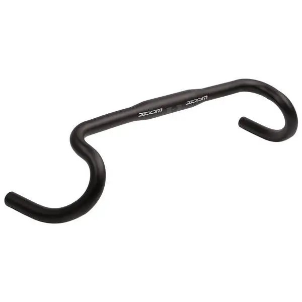 ZOOM Gravelbike-Lenker Zoom, Alu, mattschwarz, 400 mm, Klemmung 31.8 mm, Reach 83 mm, Drop 107 mm, sweep 25°, auf Karte