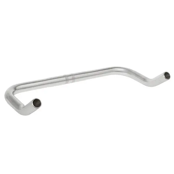Bahn-/Single Speed-/Fixielenker, Bullhorn-Form, Alu, 400 mm (Mitte), ohne drop/reach, Klemmung 25.4 mm, Lenkerend-Durchmesser 22.2 mm, silber, MV