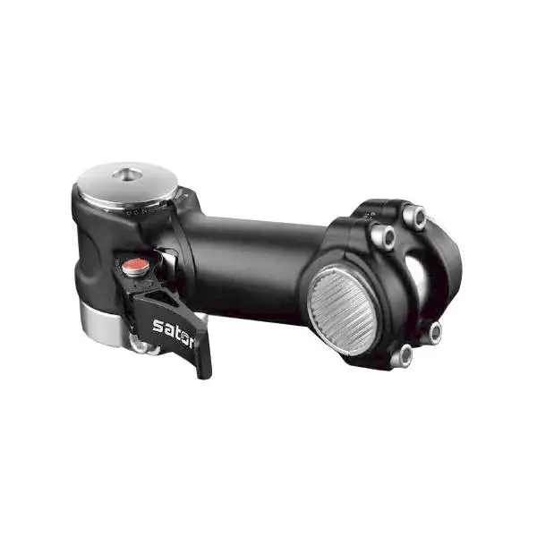 SATORI Lenkervorbau SATORI, werkzeuglos um 90° nach rechts drehbar, Länge 110 mm, Lenkerklemmung 25.4 / 31.8, schwarz, AM-Verpackung