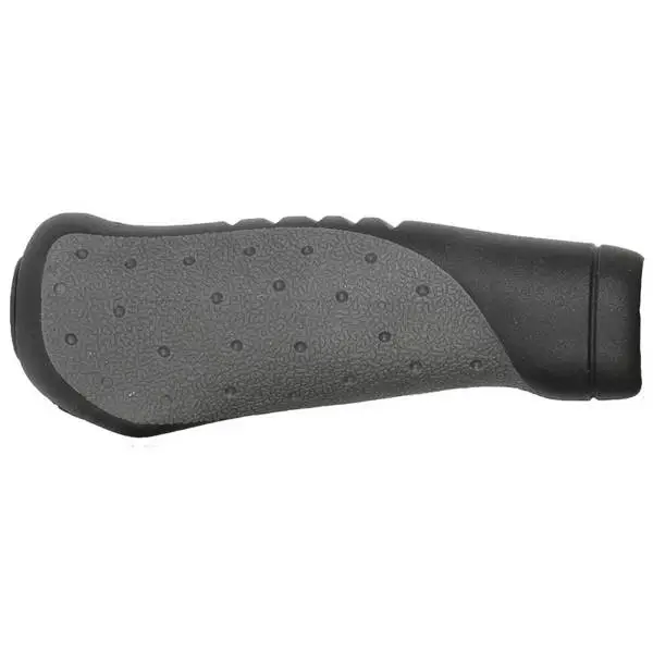 VELO Griff VELO, Komfortgriff, weiche D2-Mischung außen, Stoßabsorbierung, anatomische Form verhindert Ermüdung der Hände bei langen Touren, schwarz/grau, rechts: 92 mm; links: 135 mm – Bild 3