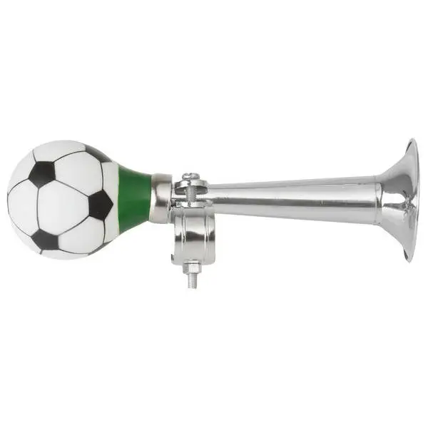 Fußball-Ballhupe, aus verchromtem Stahl, ca. 180 mm lang, mit Schelle für ca. 22 mm Rohr