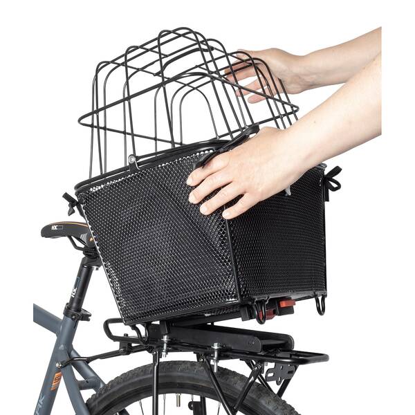 M-WAVE Gepäckträgerkorb quer Transporter One-Snap Pet – Bild 3