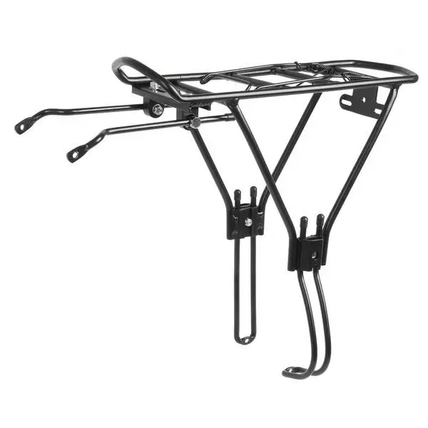 Alu-Gepäckträger, für Fahrräder mit Scheibenbremse, verstellbar 24"-28", schwarz, MV