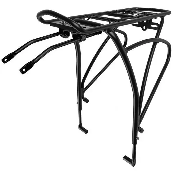 Alu-Gepäckträger, für Fahrräder mit Scheibenbremse, für Boostnaben geeignet, verstellbar 24"-28", schwarz, MV