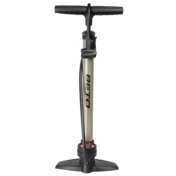 BETO Standpumpe BETO, Stahl, silber/schwarz, mit Manometer, mit Doppelkopf für AV/FV/DV
(470323)