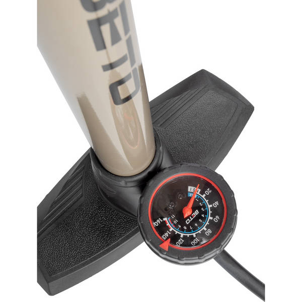 BETO Standpumpe BETO, Stahl, silber/schwarz, mit Manometer, mit Doppelkopf für AV/FV/DV
(470323) – Bild 4