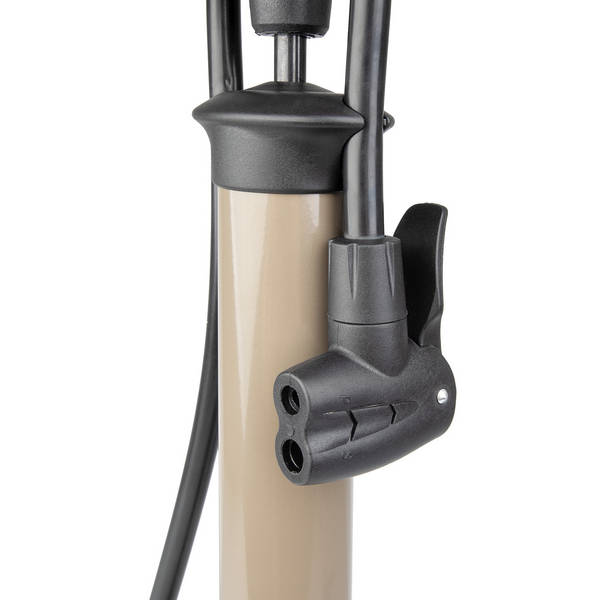 BETO Standpumpe BETO, Stahl, silber/schwarz, mit Manometer, mit Doppelkopf für AV/FV/DV
(470323) – Bild 3