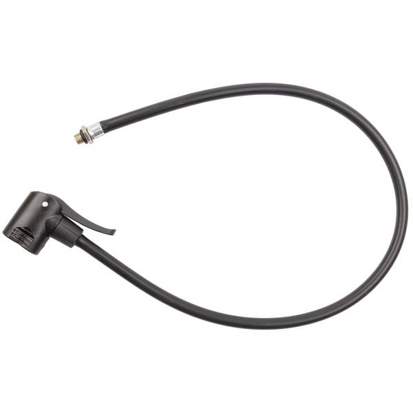 Pumpen-Schlauch, 590 mm, schwarz, mit Doppel-Pumpenkopf (für A/V, D/V und F/V), mit Anschlussgewinde für A/V (Mini-)Pumpe