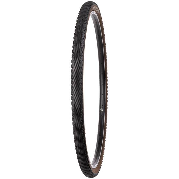 KENDA Reifen, 700x45C, 45-622, K-1226, -ALLUVIUM-, 120 TPI, Single Tread Compound, GCT = Gravel Casing Technology, Kevlar, schwarz mit Coffeeskinwall, Karte
