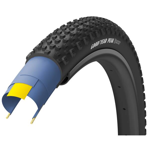 Goodyear Reifen 700x35C, 35-622, Goodyear Peak, Goodyear Peak, 60 TPI, folding bead, Gewicht 485 g, DYNAMIC:AT, max. 70 PSI, schwarz, Tubeless Ready / R:Shield, auf Karte