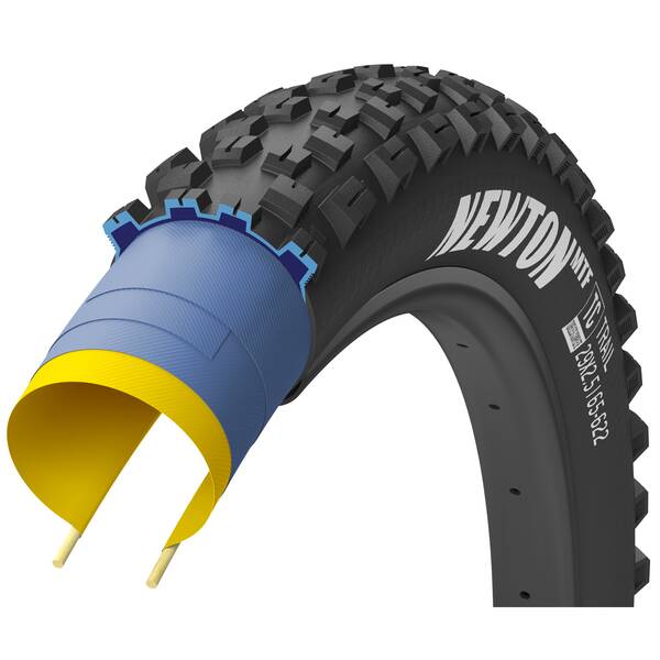 Goodyear Reifen 29x2.40, 61-622, Goodyear Newton MTR Trail, 60 TPI, folding bead, Gewicht 1020 g, compound DYNAMIC: Trail², max. 50 PSI, schwarz, Tubeless Complete / R:Armor, auf Karte