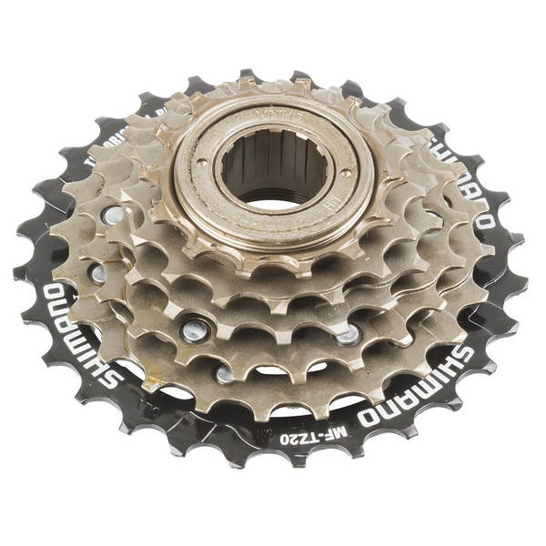 SHIMANO Freilaufzahnkranz, SHIMANO SPROCKET, MF-TZ500 TOURNEY, 6-SPEED 14-16-18-21-24-28T BROWN & 28T BLACK,OEM