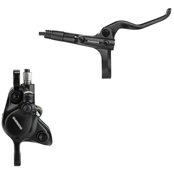 SHIMANO Scheibenbremse, SHIMANO BL-MT200(R), BR-MT200(R), BLACK, W/O ADAPTER, RESIN PAD(W/O FIN),W/OLIVE&CONNECTOR INSERT, 1700MM HOSE(SM-BH59-SS BLACK), BULK