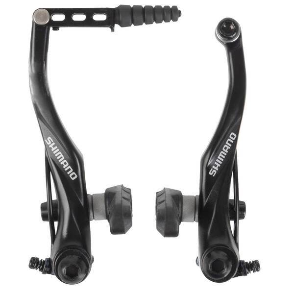 SHIMANO V-Bremskörper, SHIMANO V-BRAKE, BR-T4000, FRONT, X-TYPE(THIN SPACER:OUTSIDE) W/S65T SHOE, 16.0MM FIXING BOLTS, W/O 90D TUBE, BLACK, BULK