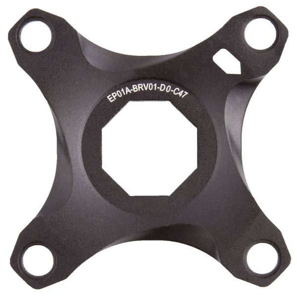 SAMOX Spider >PD-S-Brose<, für E-Bike Kettenblatt, für Ketttenlinie 52 mm, Alu, für brose System, für Kettenschutz, schwarz eloxiert, auf Eurolochkart