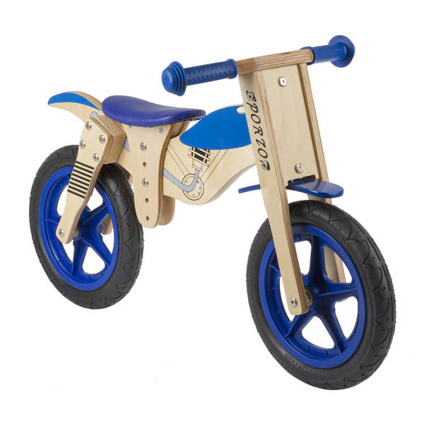 Holzrenn-und Laufrad, "Motorbike", Sattel höhenverstellbar, ohne Stützräder, EK