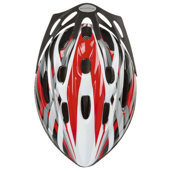M-WAVE Helm für Erwachsene/Jugendliche, >ACTIVE<, Design: Red, Größe M 53 - 57 cm, mit Ringsystem, Box – Bild 3
