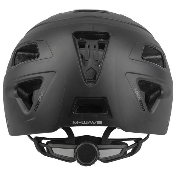 M-WAVE Helm für Erwachsene/Jugendliche, >URBAN<, Design: Matt Weiß, Größe L 59 - 61 cm, mit Ringsystem, Box – Bild 9