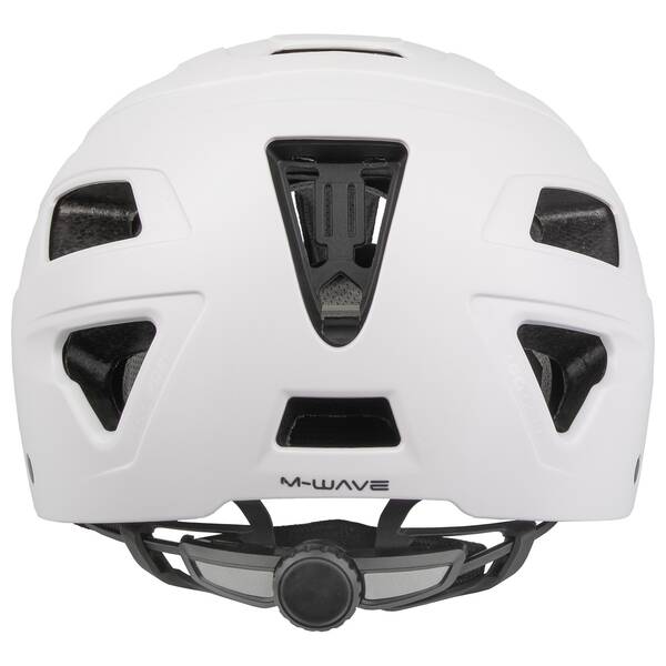 M-WAVE Helm für Erwachsene/Jugendliche, >URBAN<, Design: Matt Weiß, Größe M 55 - 58 cm, mit Ringsystem, Box – Bild 5
