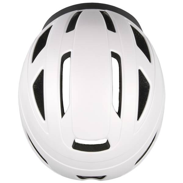 M-WAVE Helm für Erwachsene/Jugendliche, >URBAN<, Design: Matt Weiß, Größe M 55 - 58 cm, mit Ringsystem, Box – Bild 4