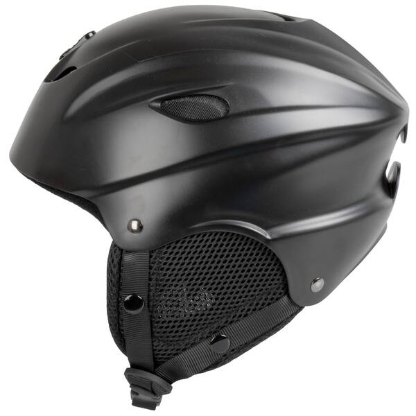 M-WAVE Ski Helm, Design: matt schwarz, Größe L 58 - 59.5 cm, mit Ringsystem, mit abnehmbaren Ohrenpads, mit verschließbaren Belüftungsöffnungen, Box – Bild 2