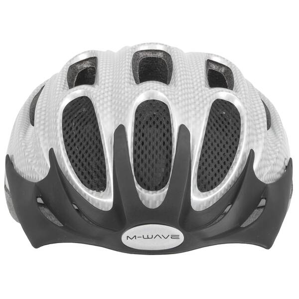 M-WAVE Helm für Erwachsene/Jugendliche, >ACTIVE<, Design: White Carbon, Größe L 58 - 61 cm, mit Ringsystem, Box – Bild 2