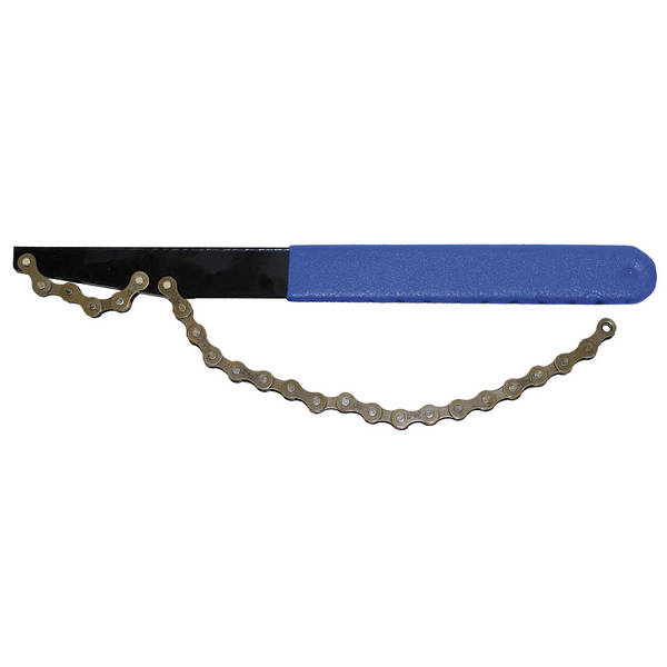 Zahnkranzpeitsche, Stahl, schwarz;mit Kette 1/2 X 3/32;